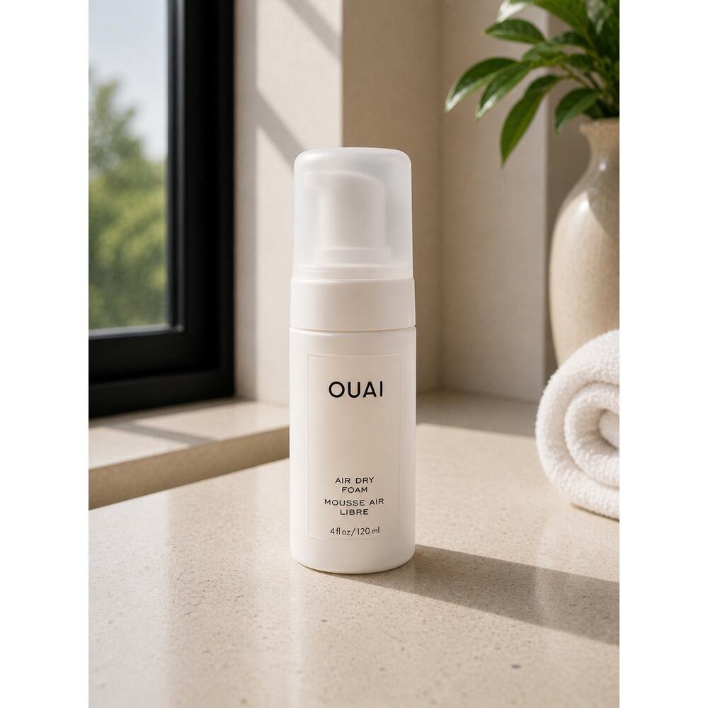 $28 New OUAI Air Dry Foam 4 oz NEW Lightweight Styling Mousse Frizz Control